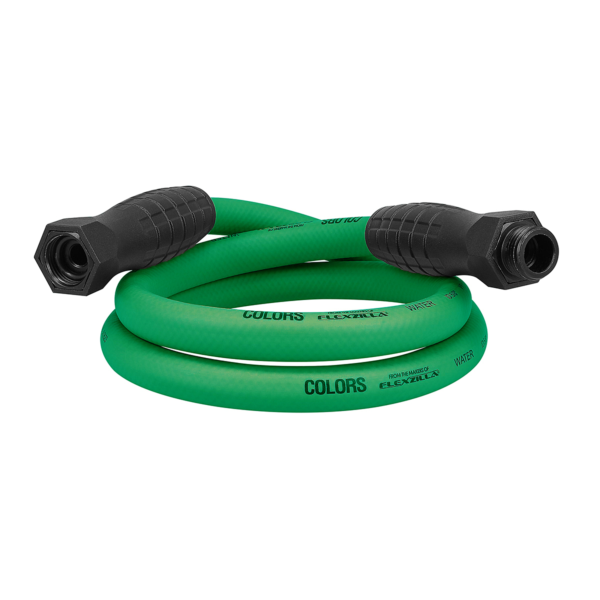 Legacy Flexzilla® Colors™, Garden Hose, 5/8in. x 5ft., 3/4in., Forest Green, Length 5 ft, Hose Connection Size 3/4 in, Max. Pressure 150 PSI, Model# HFZC505GRS-E